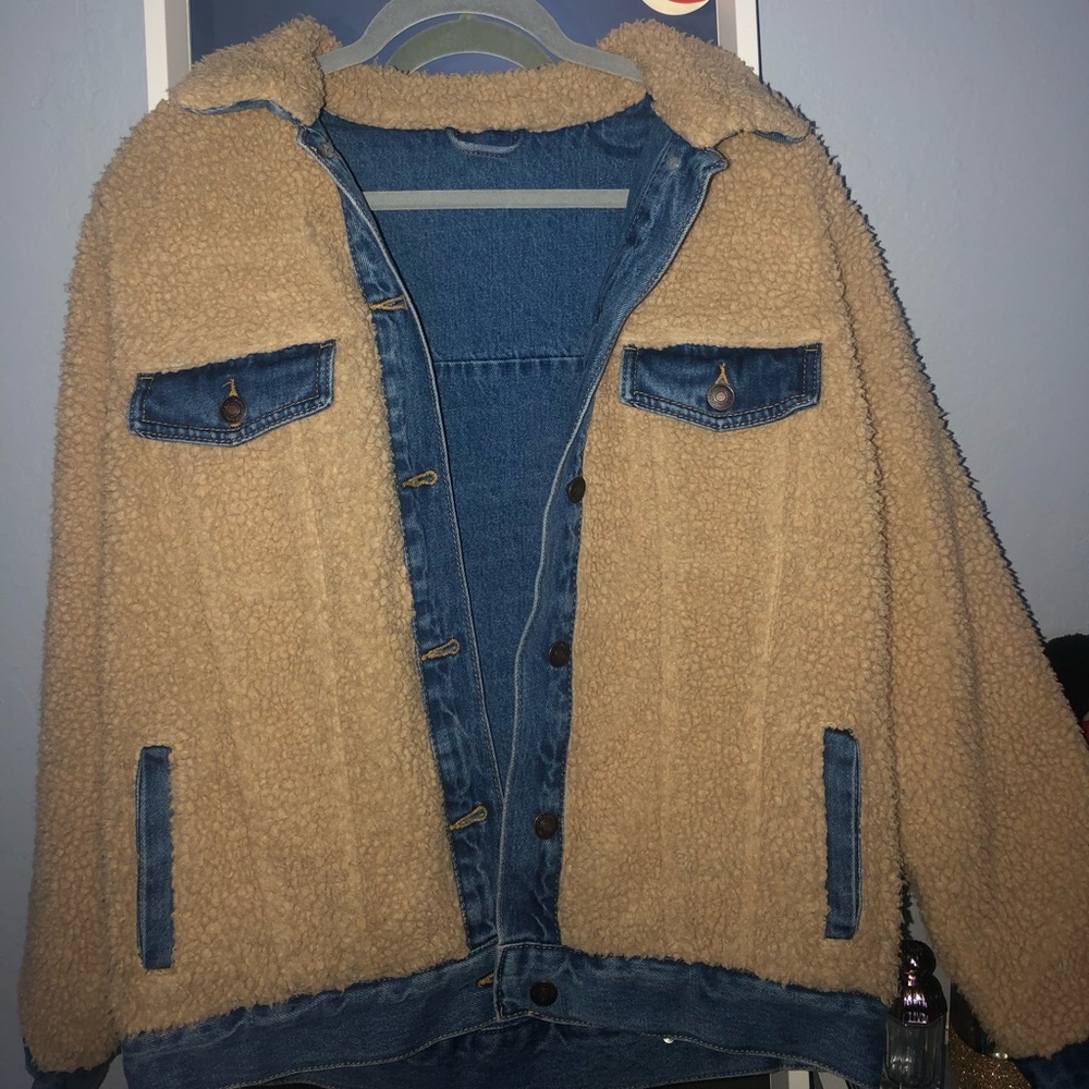 Denim Sherpa jacket